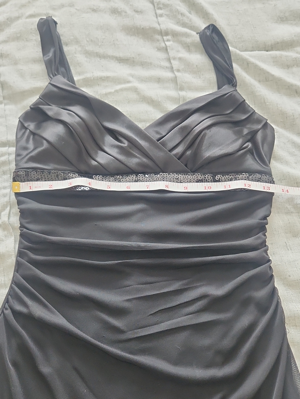 Ruby Rox Vintage 90s Y2k Black Ruched High Low Cocktail Dress Small - Picture 8 of 9